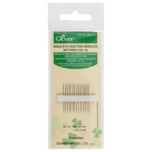 Clover Quilting needles - Golden eye - No. 10