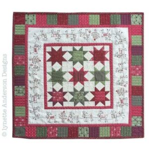 Little Sew N Sew - Lynette Anderson Designs - Running Reindeer Table Topper