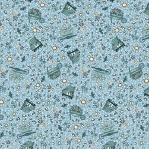 Garden Print Light Blue - Something Borrowed Something Blue 2 - Lynette Anderson - 8510-101