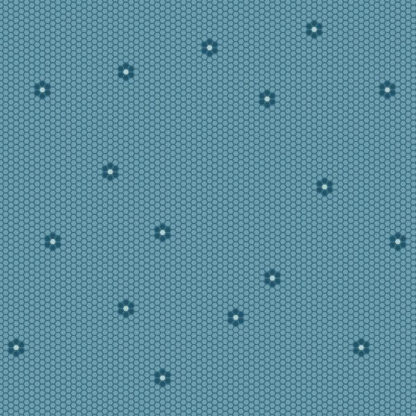 Hexie Print Blue - Something Borrowed Something Blue 2 - Lynette Anderson - 80510-114