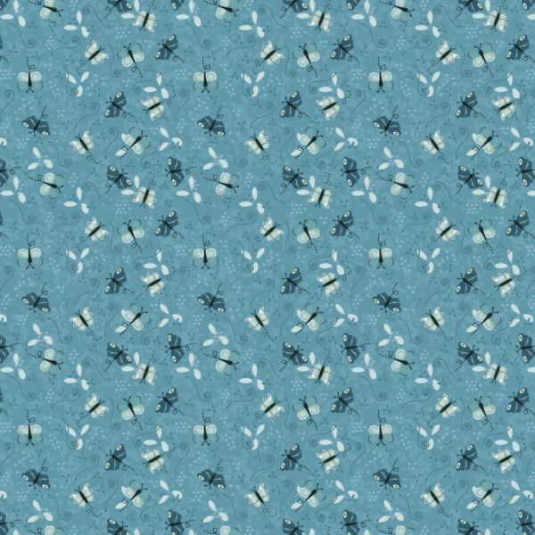 Butterfly Garden Print Blue - Something Borrowed Something Blue 2 - Lynette Anderson - 80510-103