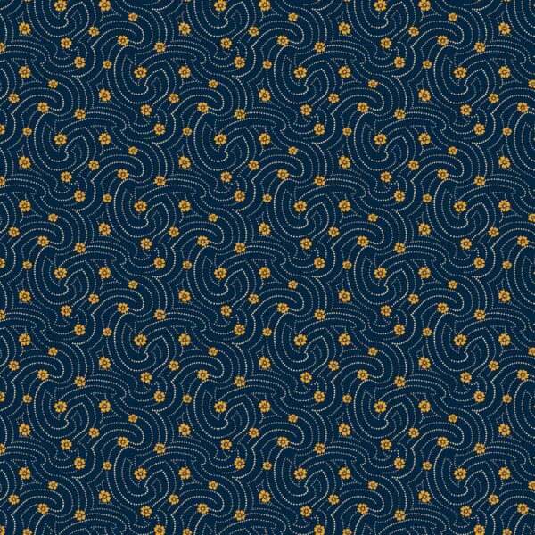 Swirly Dots - Indigo - Indigo Cheddar II - 1141B