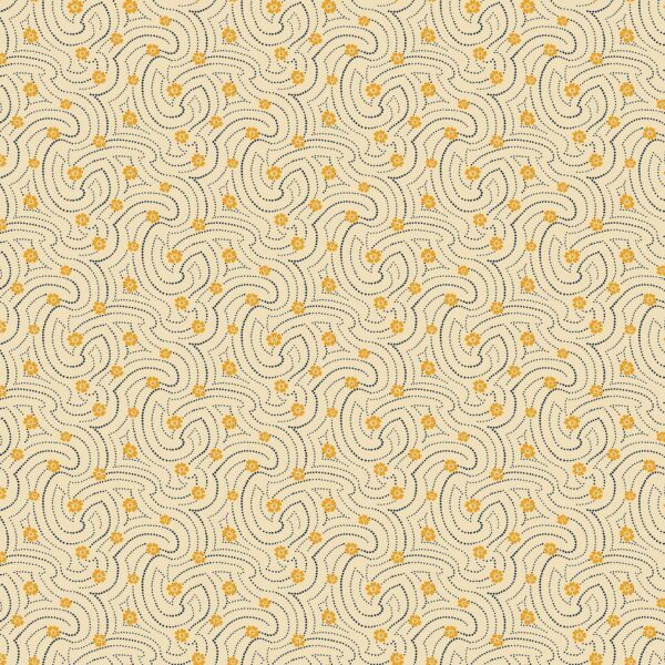 Swirly Dots - Cream - Indigo Cheddar II - 1141L