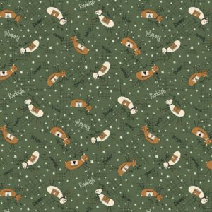 Green - Reindeer Print - Christmas Traditions - 81960-6