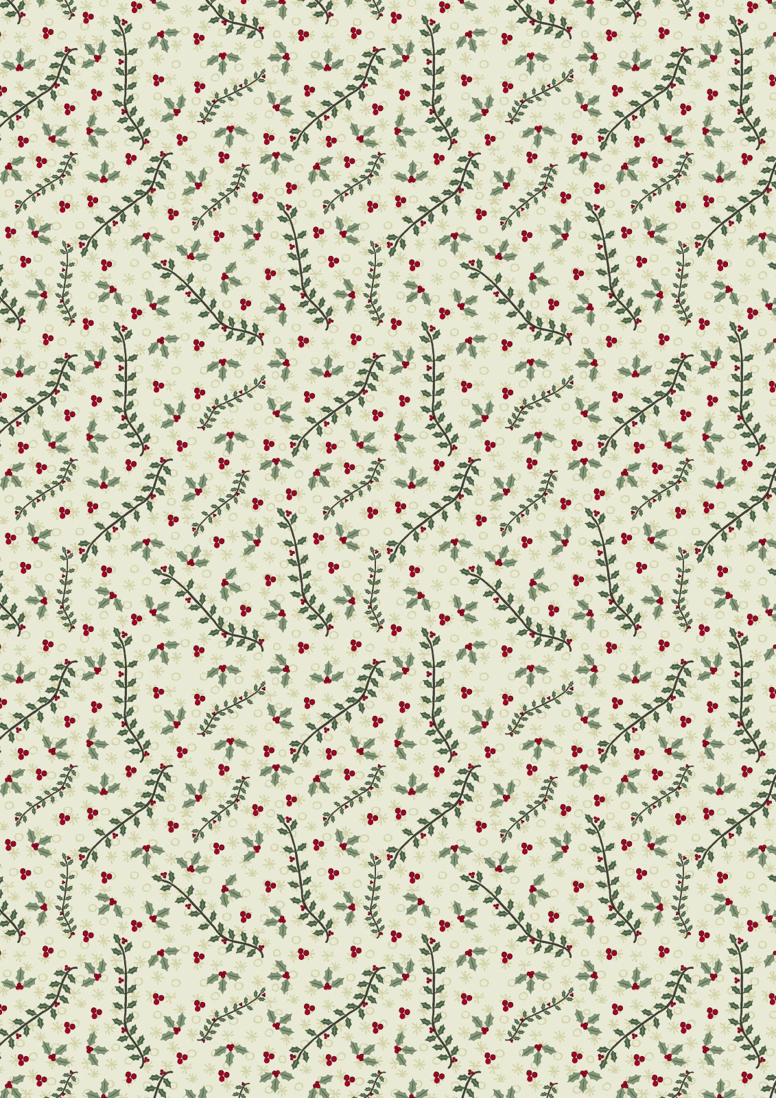 Cream - Holly Leaves - Christmas Traditions - 81690-8