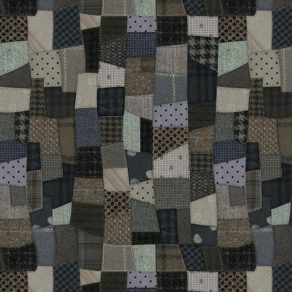 Slate - Blanket Stitch Patchwork - Snowy Days & Frosty Nights - 8463-79
