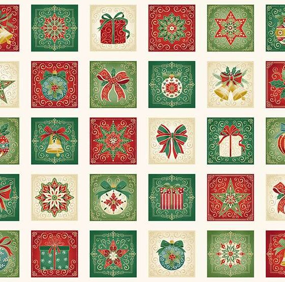 Cream - Squares - Adorn - 2211