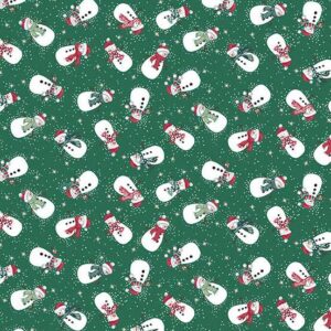 Green - Snowmen - Country Christmas - 232G