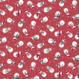 Red - Snowmen - Country Christmas - 232R