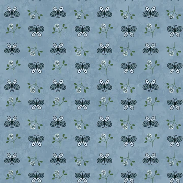 Blue - Mini Butterfly - Friendship Garden - HG3625-77