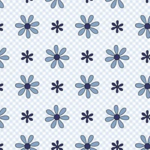 Light Blue - Daisy Check - Friendship Garden - HG3632-17
