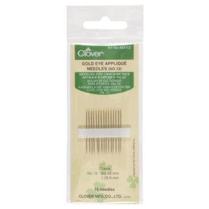Gold Eye Hand Sewing Needles - Applique - No. 12 - Clover - CL497_12