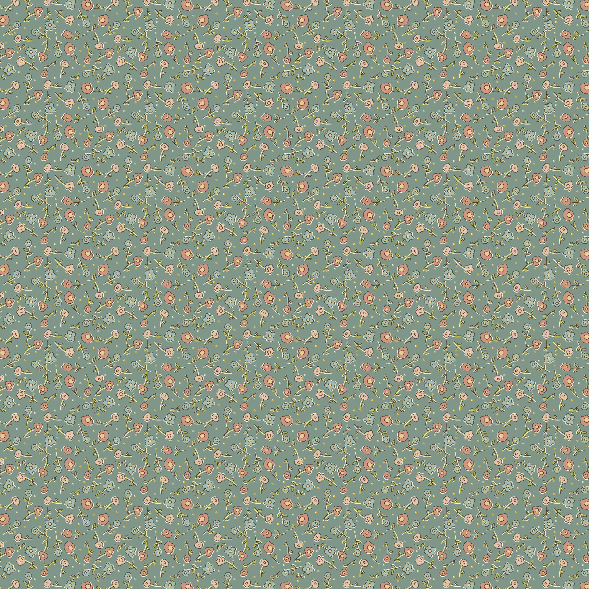 Blue - Flower Toss - Appleby Farm - DV7738