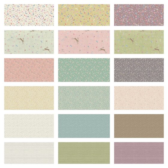 18 x Fat quarters - Slow and Steady